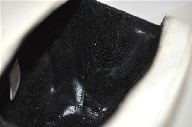 Authentic GUCCI Bamboo 2way Shoulder Hand Bag Purse Leather White Junk 1858G