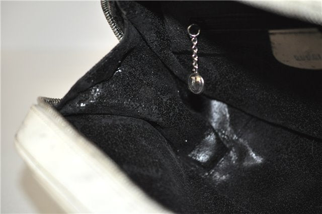 Authentic GUCCI Bamboo 2way Shoulder Hand Bag Purse Leather White Junk 1858G