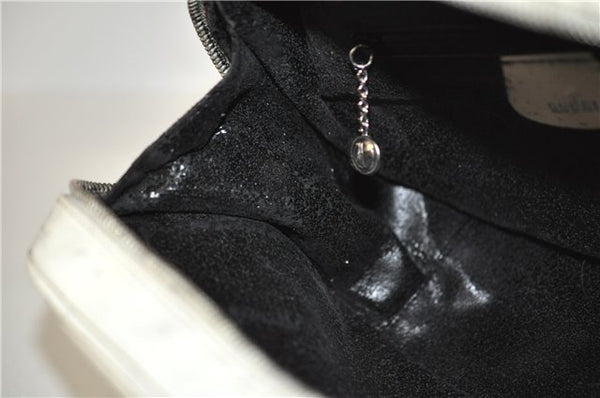 Authentic GUCCI Bamboo 2way Shoulder Hand Bag Purse Leather White Junk 1858G