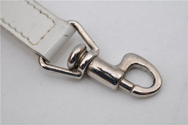 Authentic GUCCI Bamboo 2way Shoulder Hand Bag Purse Leather White Junk 1858G