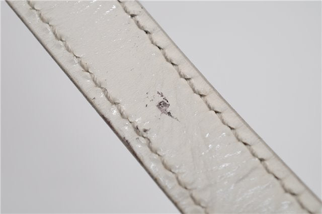 Authentic GUCCI Bamboo 2way Shoulder Hand Bag Purse Leather White Junk 1858G