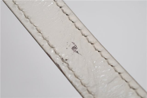 Authentic GUCCI Bamboo 2way Shoulder Hand Bag Purse Leather White Junk 1858G