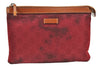 Authentic GUCCI Clutch Hand Bag Purse GG Nylon Leather 282071 Red 1859G
