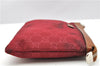 Authentic GUCCI Clutch Hand Bag Purse GG Nylon Leather 282071 Red 1859G