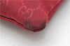 Authentic GUCCI Clutch Hand Bag Purse GG Nylon Leather 282071 Red 1859G