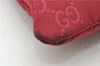 Authentic GUCCI Clutch Hand Bag Purse GG Nylon Leather 282071 Red 1859G