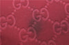 Authentic GUCCI Clutch Hand Bag Purse GG Nylon Leather 282071 Red 1859G