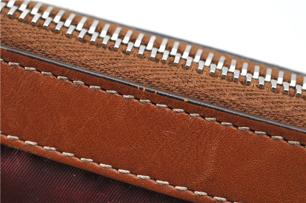 Authentic GUCCI Clutch Hand Bag Purse GG Nylon Leather 282071 Red 1859G