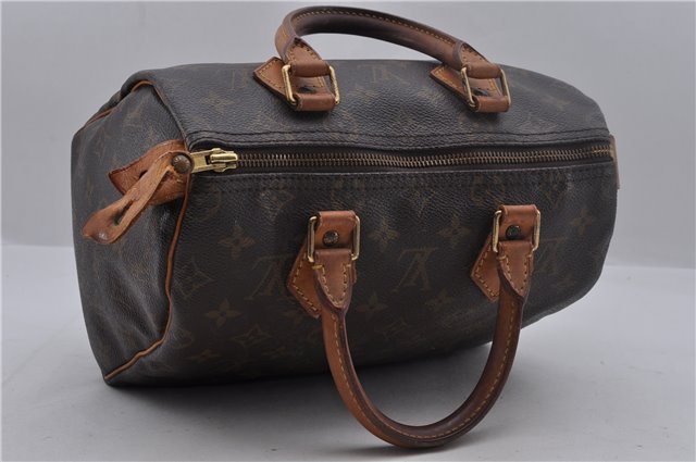 Authentic Louis Vuitton Monogram Speedy 25 Hand Bag M41528 LV 1860D