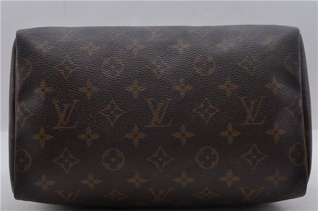 Authentic Louis Vuitton Monogram Speedy 25 Hand Bag M41528 LV 1860D