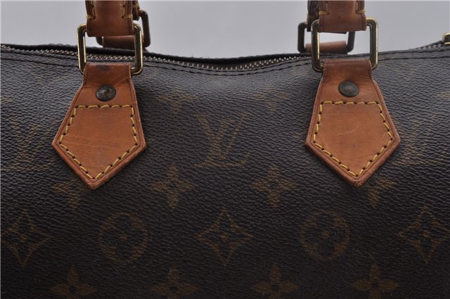 Authentic Louis Vuitton Monogram Speedy 25 Hand Bag M41528 LV 1860D