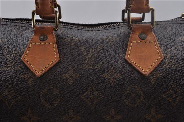 Authentic Louis Vuitton Monogram Speedy 25 Hand Bag M41528 LV 1860D