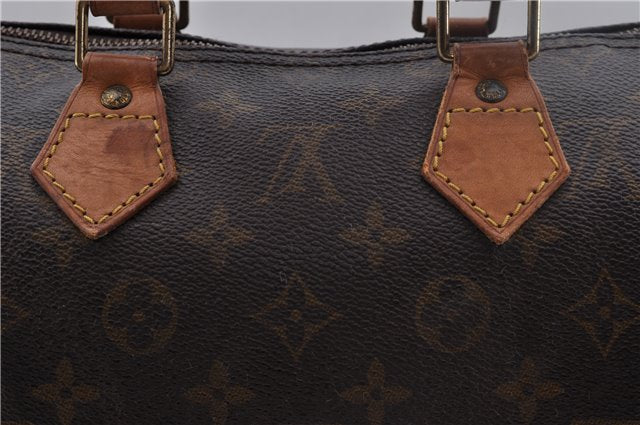 Authentic Louis Vuitton Monogram Speedy 25 Hand Bag M41528 LV 1860D