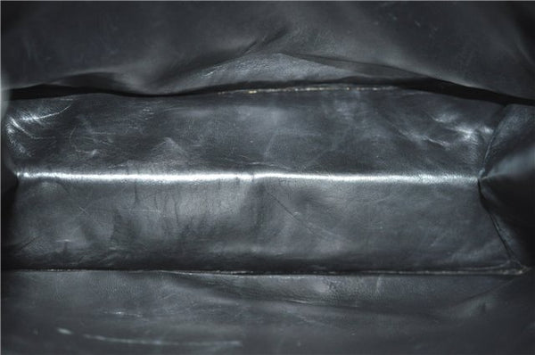 Authentic GUCCI Vintage Shoulder Hand Bag Leather 0013167 Black 1861G