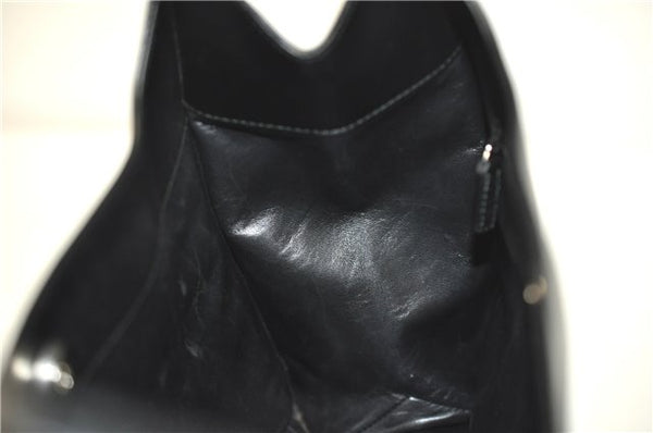 Authentic GUCCI Vintage Shoulder Hand Bag Leather 0013167 Black 1861G