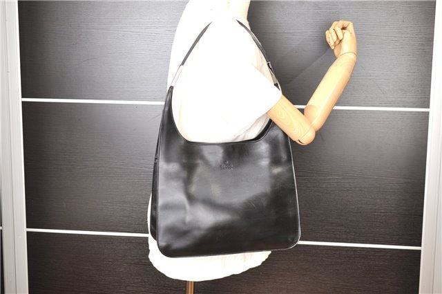 Authentic GUCCI Vintage Shoulder Hand Bag Leather 0013167 Black 1861G