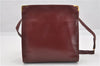 Authentic Cartier Must de Cartier Leather Shoulder Bag Purse Bordeaux Red 1862G