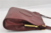 Authentic Cartier Must de Cartier Leather Shoulder Bag Purse Bordeaux Red 1862G