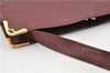 Authentic Cartier Must de Cartier Leather Shoulder Bag Purse Bordeaux Red 1862G