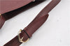 Authentic Cartier Must de Cartier Leather Shoulder Bag Purse Bordeaux Red 1862G