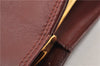 Authentic Cartier Must de Cartier Leather Shoulder Bag Purse Bordeaux Red 1862G