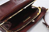 Authentic Cartier Must de Cartier Leather Shoulder Bag Purse Bordeaux Red 1862G