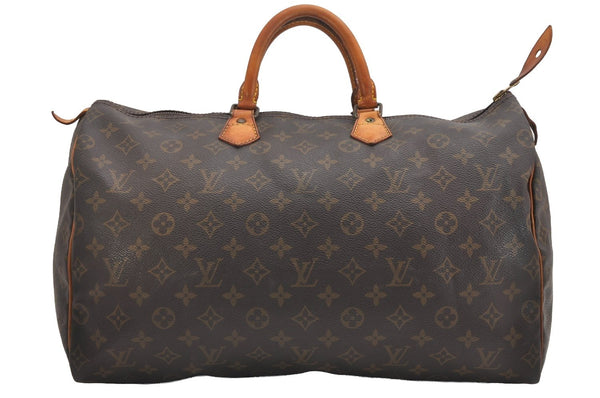 Authentic Louis Vuitton Monogram Speedy 40 Hand Boston Bag M41522 LV 1864I