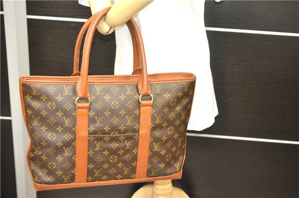 Auth Louis Vuitton Monogram Sac Weekend PM Vintage Tote Hand Bag M42425 LV 1867D