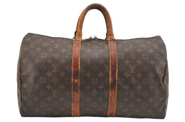 Authentic Louis Vuitton Monogram Keepall 45 Travel Boston Bag M41428 LV 1867I