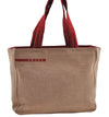 Authentic PRADA Sports Canvas Nylon Shoulder Tote Bag Beige Red 1868E