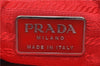 Authentic PRADA Sports Canvas Nylon Shoulder Tote Bag Beige Red 1868E