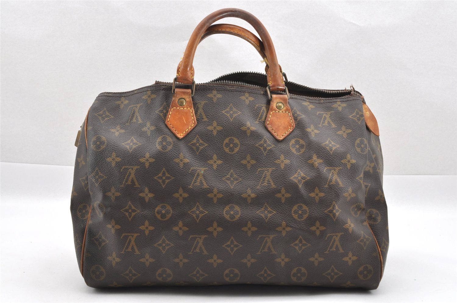 Authentic Louis Vuitton Monogram Speedy 35 Hand Boston Bag M41524 Junk 1868I