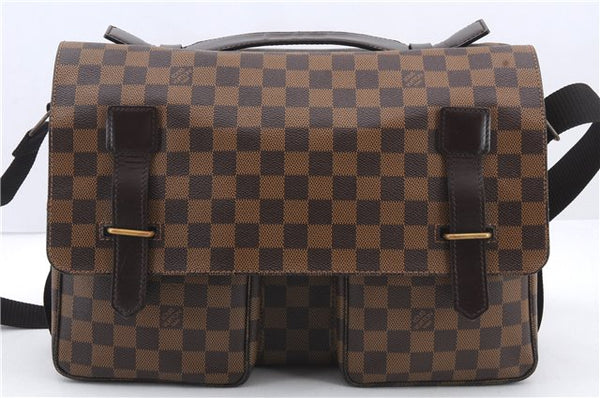 Auth Louis Vuitton Damier Broadway 2Way Shoulder Cross Hand Bag N42270 LV 1870D