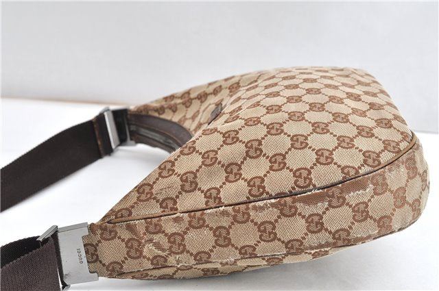 Authentic GUCCI Shoulder Cross Body Bag GG Canvas Leather 122790 Brown 1871G
