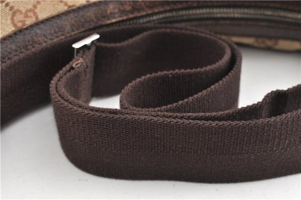 Authentic GUCCI Shoulder Cross Body Bag GG Canvas Leather 122790 Brown 1871G