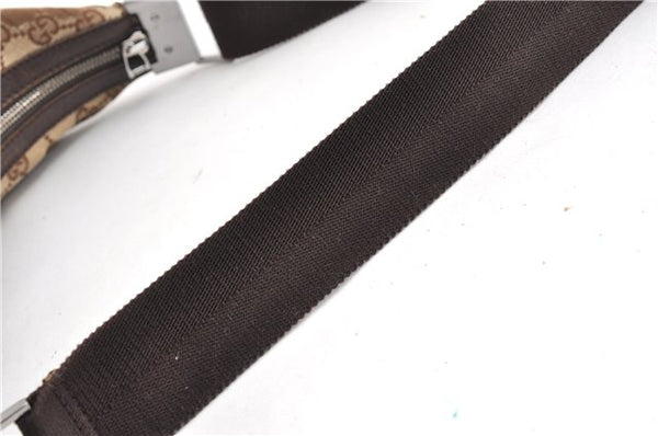 Authentic GUCCI Shoulder Cross Body Bag GG Canvas Leather 122790 Brown 1871G