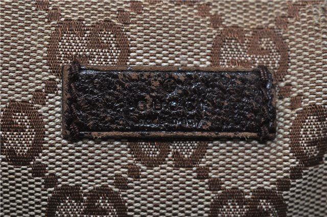 Authentic GUCCI Shoulder Cross Body Bag GG Canvas Leather 122790 Brown 1871G