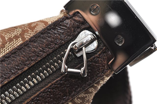 Authentic GUCCI Shoulder Cross Body Bag GG Canvas Leather 122790 Brown 1871G