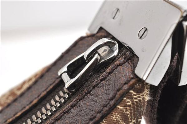 Authentic GUCCI Shoulder Cross Body Bag GG Canvas Leather 122790 Brown 1871G