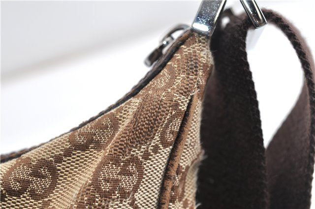 Authentic GUCCI Shoulder Cross Body Bag GG Canvas Leather 122790 Brown 1871G