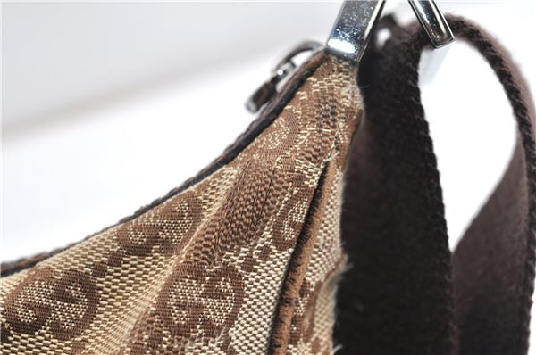 Authentic GUCCI Shoulder Cross Body Bag GG Canvas Leather 122790 Brown 1871G