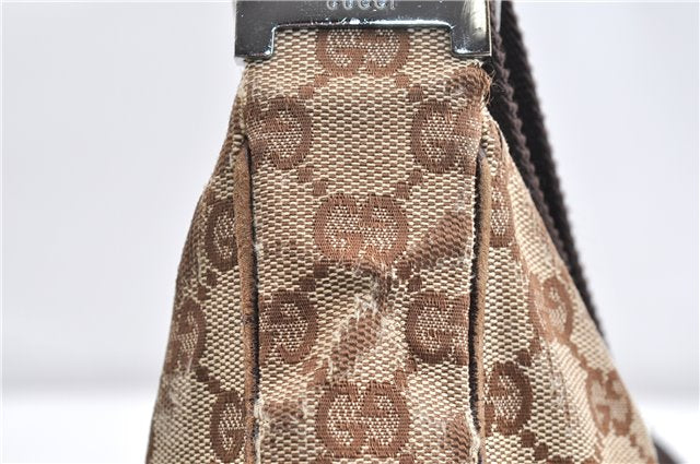 Authentic GUCCI Shoulder Cross Body Bag GG Canvas Leather 122790 Brown 1871G