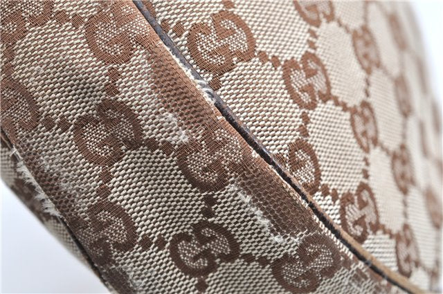 Authentic GUCCI Shoulder Cross Body Bag GG Canvas Leather 122790 Brown 1871G