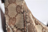 Authentic GUCCI Shoulder Cross Body Bag GG Canvas Leather 122790 Brown 1871G