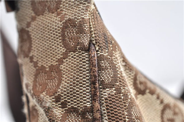 Authentic GUCCI Shoulder Cross Body Bag GG Canvas Leather 122790 Brown 1871G