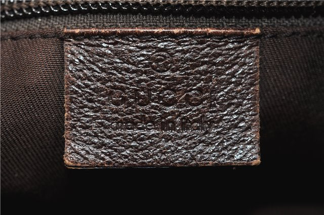 Authentic GUCCI Shoulder Cross Body Bag GG Canvas Leather 122790 Brown 1871G