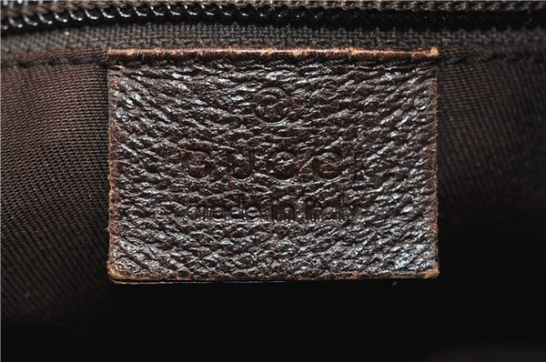 Authentic GUCCI Shoulder Cross Body Bag GG Canvas Leather 122790 Brown 1871G