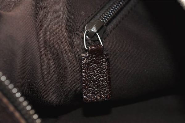 Authentic GUCCI Shoulder Cross Body Bag GG Canvas Leather 122790 Brown 1871G