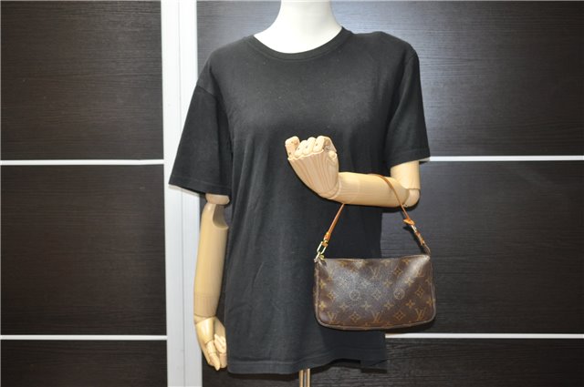 Authentic Louis Vuitton Monogram Pochette Accessoires Pouch M51980 LV 1872F