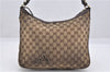 Authentic GUCCI Abbey Shoulder Hand Bag GG Canvas Leather 153025 Brown 1872G